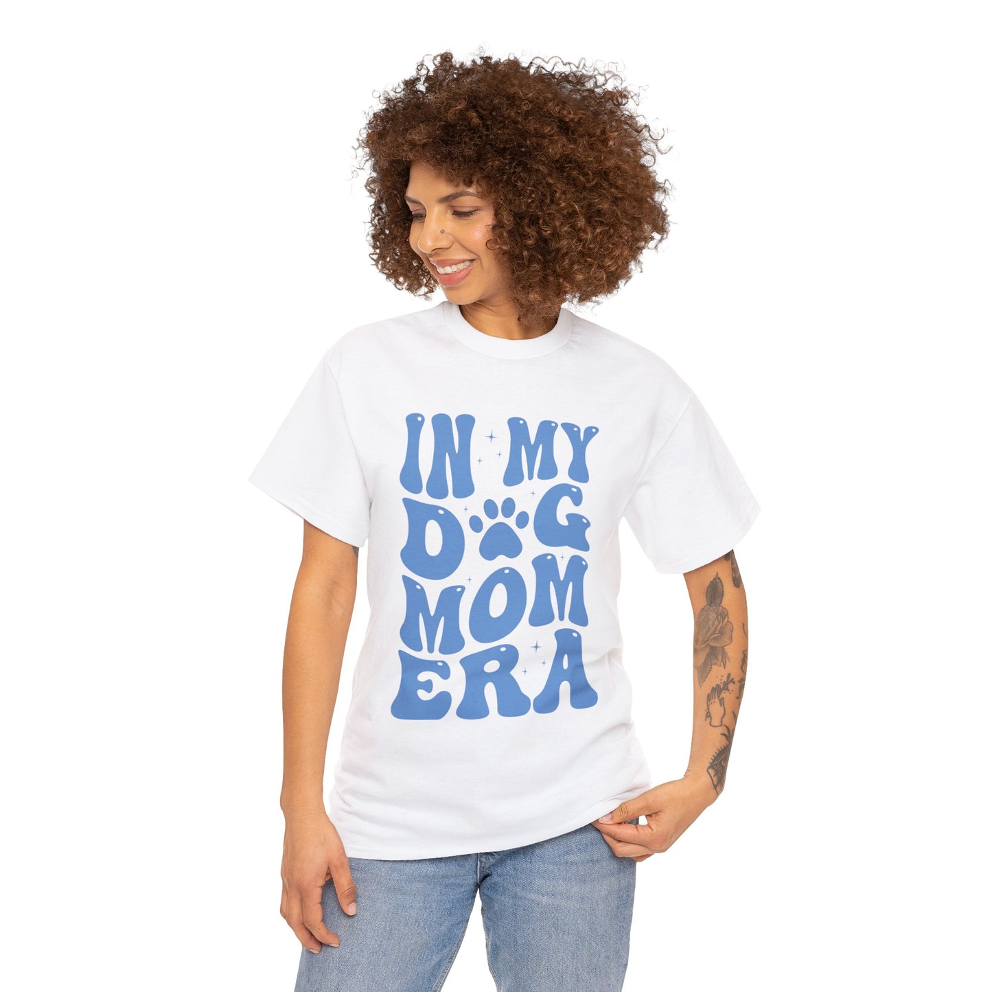 In My Dog Mom Era (Blue) Cotton Tee