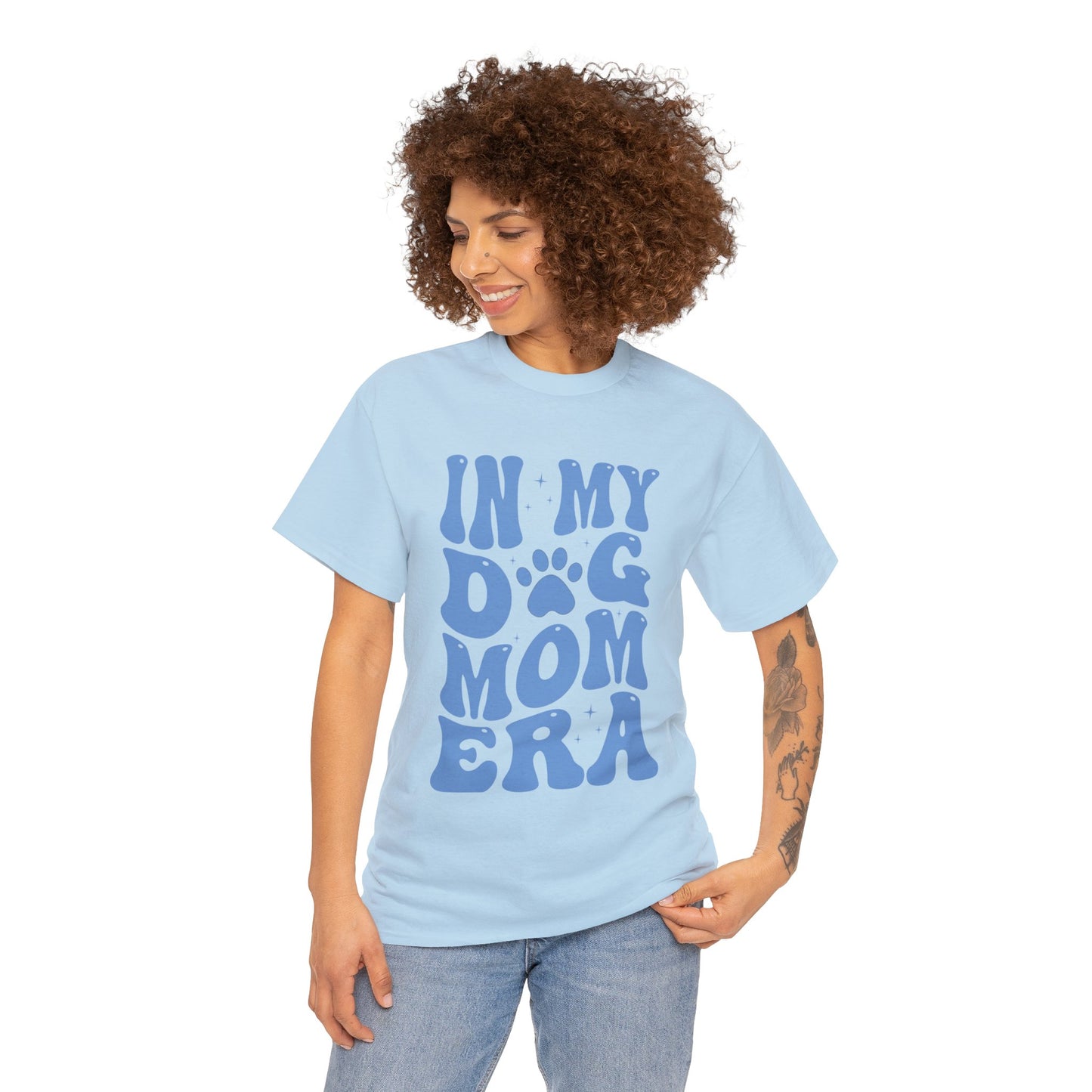 In My Dog Mom Era (Blue) Cotton Tee