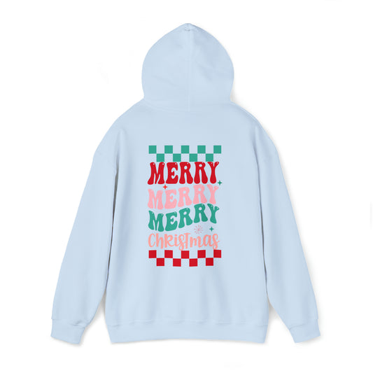 Merry Merry Merry Christmas Hooded Sweatshirt