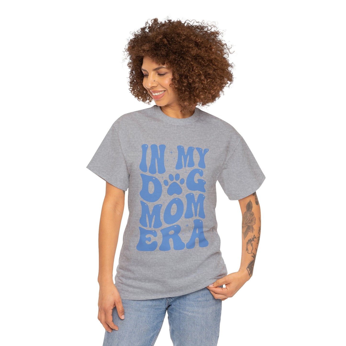 In My Dog Mom Era (Blue) Cotton Tee