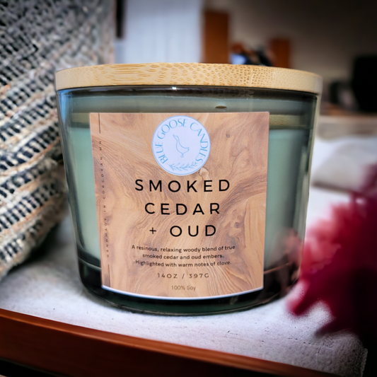 Smoked Cedar + Oud 14 Oz.