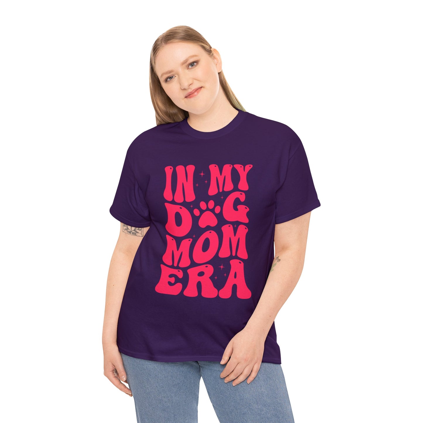 In My Dog Mom Era (Pink) Cotton Tee