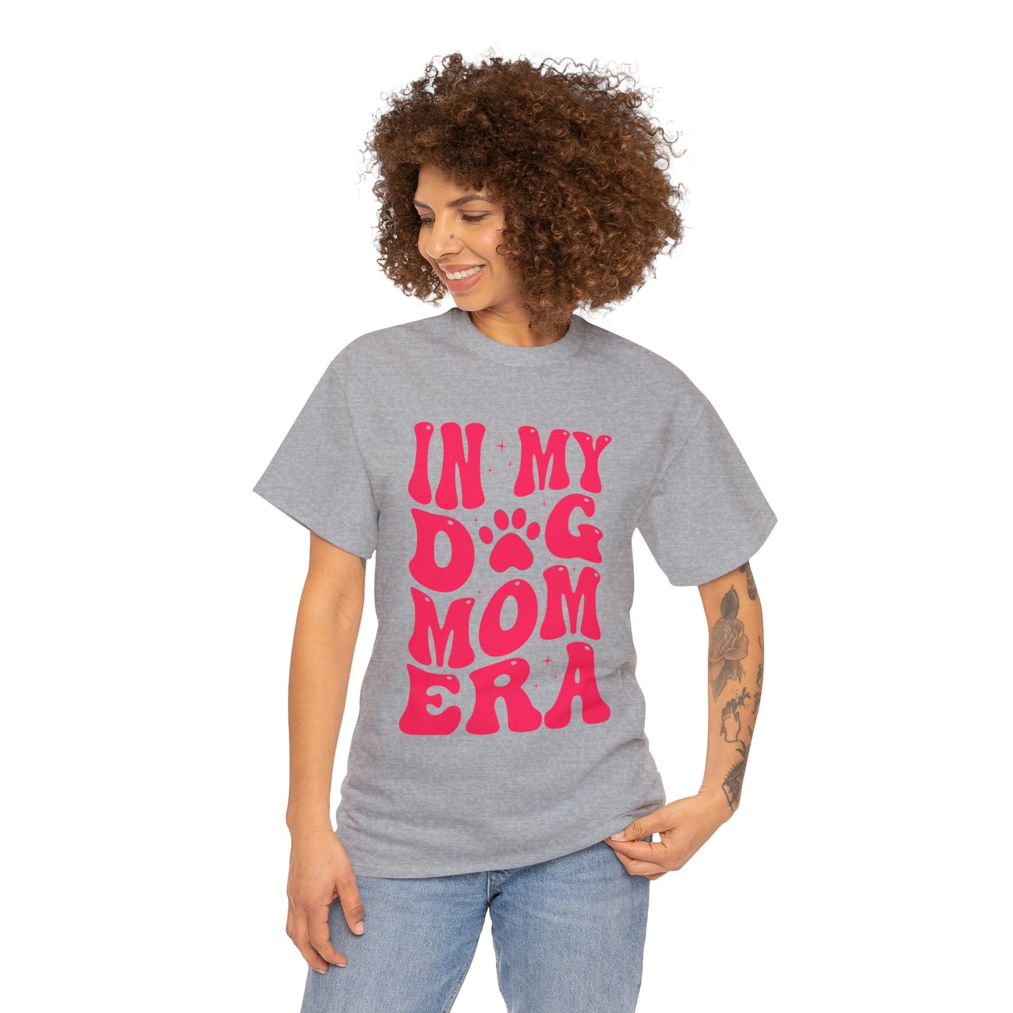 In My Dog Mom Era (Pink) Cotton Tee