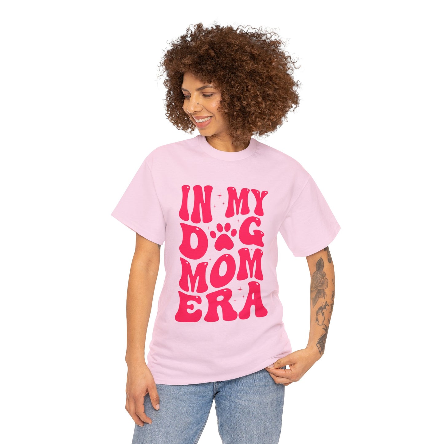 In My Dog Mom Era (Pink) Cotton Tee