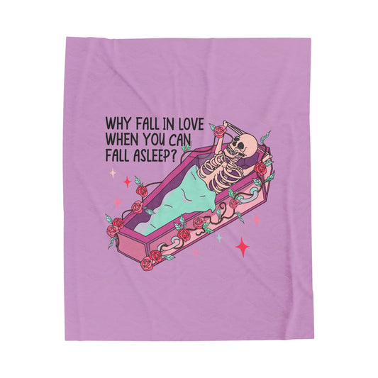Why Fall In Love? Velveteen Plush Blanket