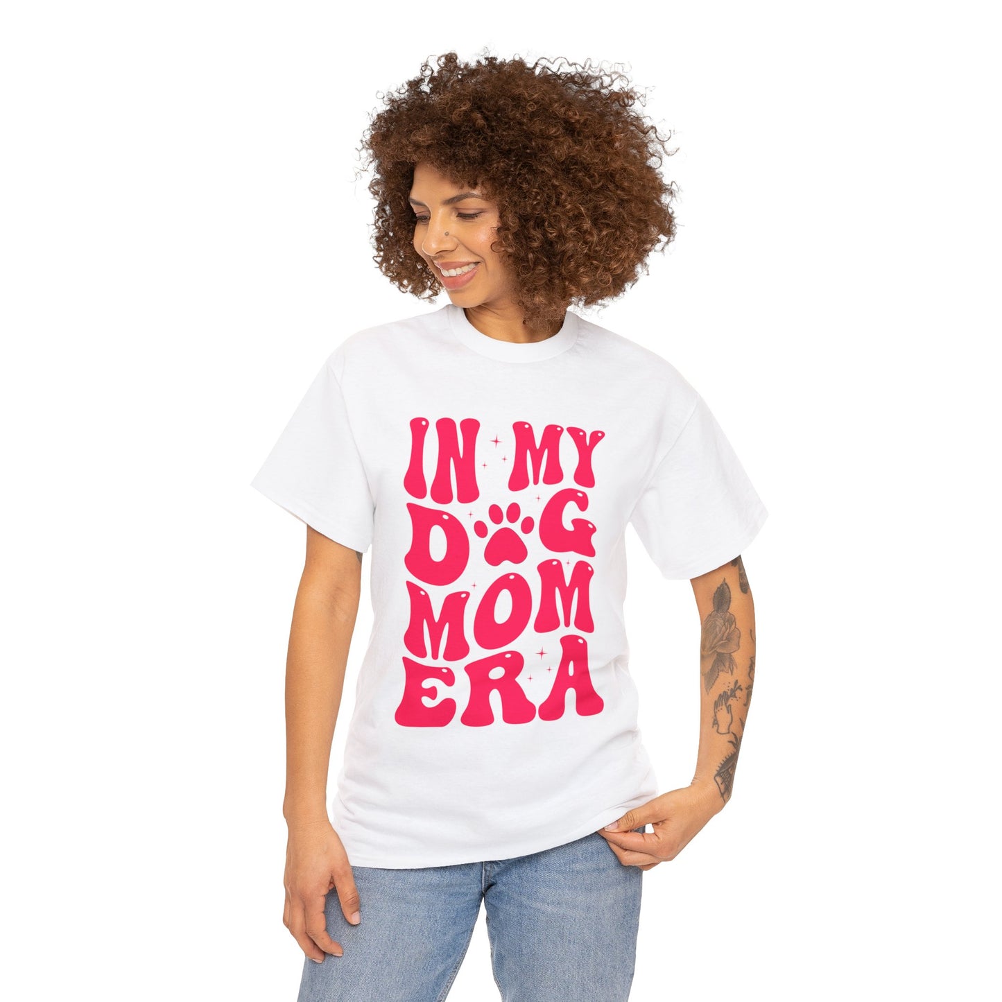 In My Dog Mom Era (Pink) Cotton Tee