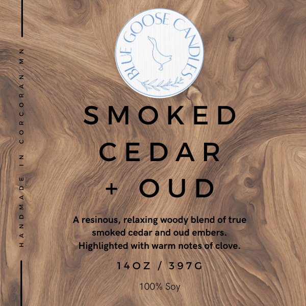 Smoked Cedar + Oud 14 Oz.